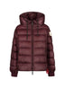 Piumino da donna After Label in nylon lucido con cappuccio e logo fronte