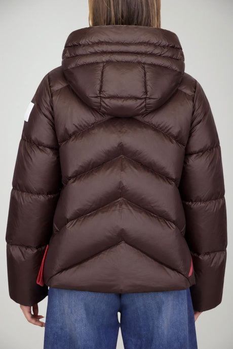 After Label women's Helsinki glossy down jacket / Cocoa