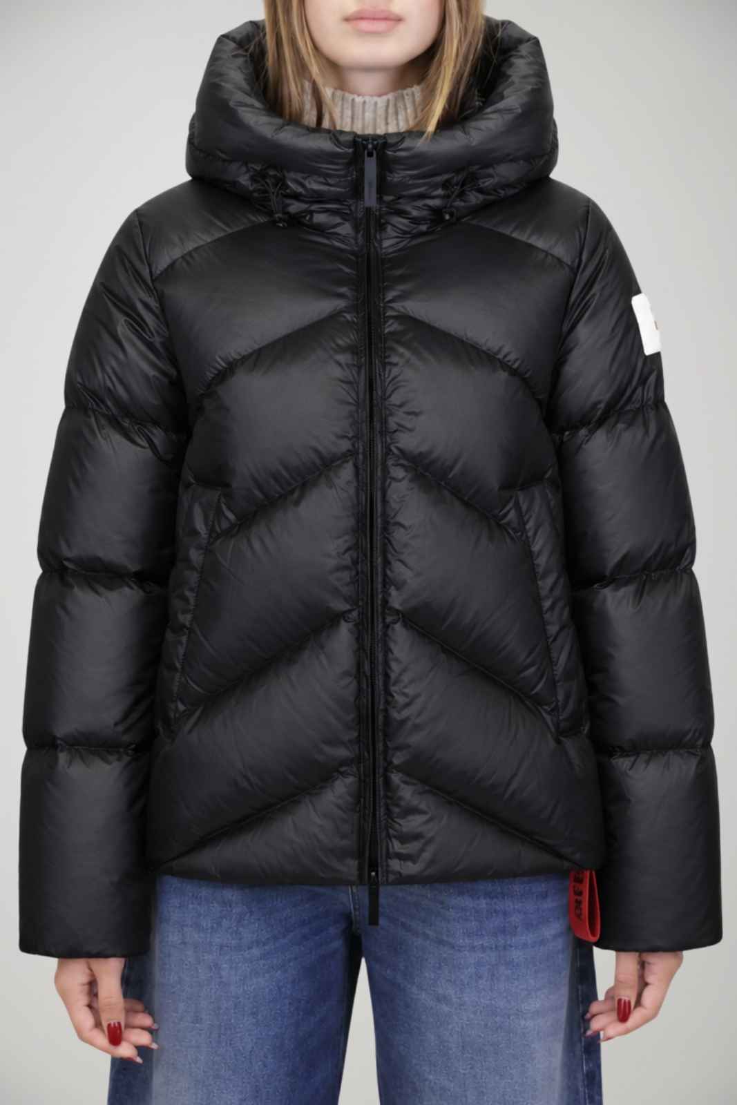 After Label Piumino Donna lucido Helsinki / Nero