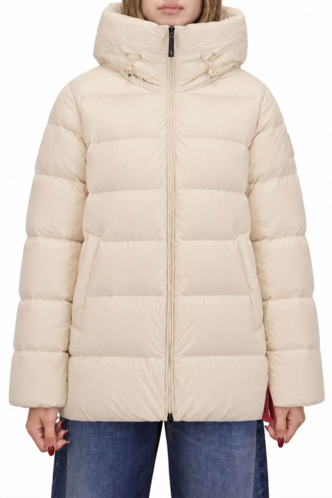 After Label Piumino Donna opaco con cappuccio Levi