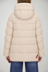 After Label Piumino Donna opaco con cappuccio Levi