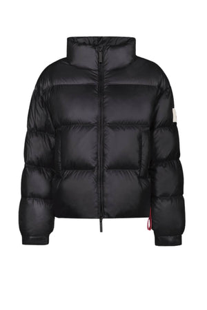 Piumino da donna After Label con logo imbottito in piuma fronte