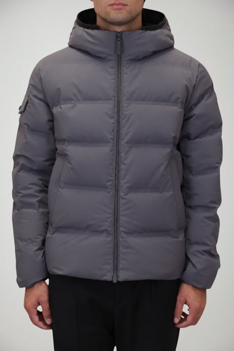After Label men's Pinzolo matt hooded down jacket