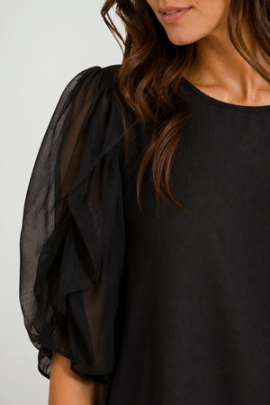Akè Blusa Donna con Maniche a Sbuffo