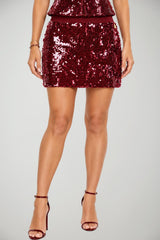 Akep Mini Gonna con Paillettes All Over