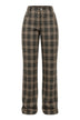 Akep Pantaloni Donna Fantasia Check con Borchie in Viscosa Stretch