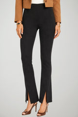 Akep Pantaloni Donna a Sigaretta Slip On Tinta Unita Stretch
