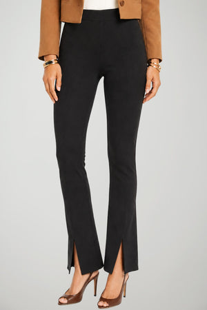 Akep Pantaloni Donna a Sigaretta Slip On Tinta Unita Stretch