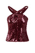 Akep Top Donna con Paillettes All Over