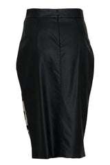 Gonna tubino inserto in ecopelle retro