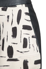 Gonna tubino inserto in ecopelle dettaglio