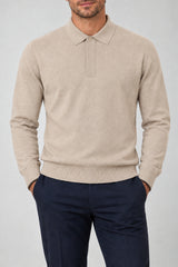 Alpha Studio Polo Uomo in lana merino / Burro