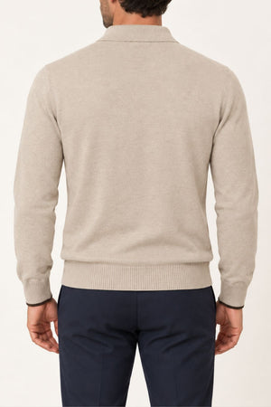 Alpha Studio Polo Uomo in lana merino / Burro