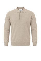 Alpha Studio Polo Uomo in lana merino / Burro
