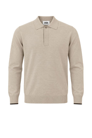 Alpha Studio Polo Uomo in lana merino / Burro