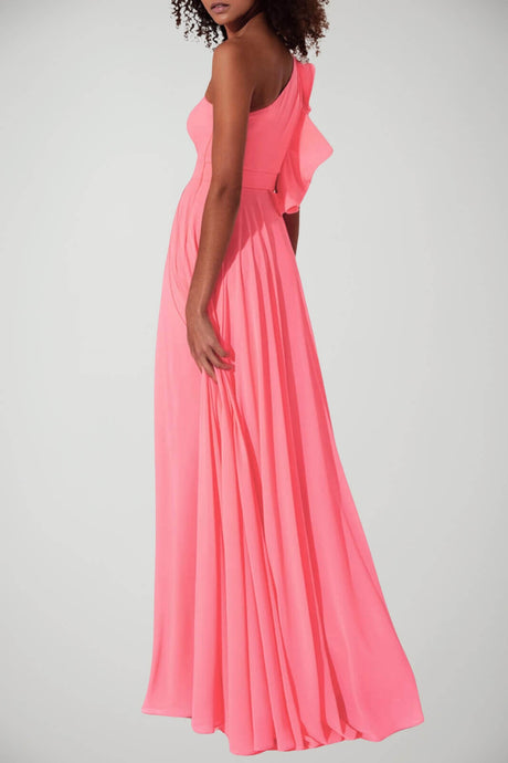Allure Evening abito donna monospalla rouches retro