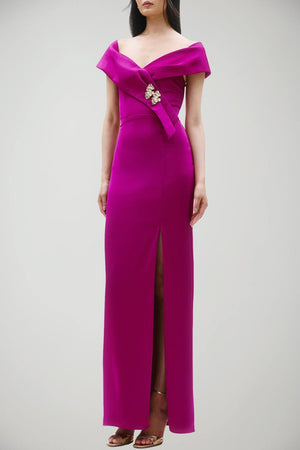 Abito lungo da donna Allure Evening smanicato e lungo