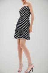 Abito corto da donna Allure Evening con strass