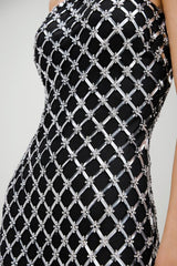 Abito corto da donna Allure Evening con strass