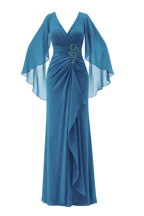 Abito da donna lungo Allure Evening con drappeggio in vita