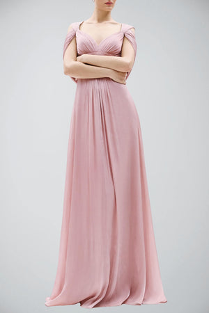 Abito da donna Allure Evening per cerimone lungo con corpetto plissettato