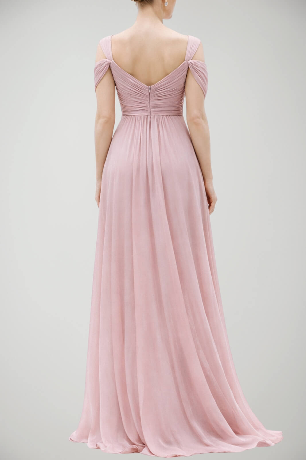 Abito da donna Allure Evening per cerimone lungo con corpetto plissettato