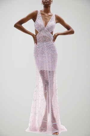 Abito da donna Allure Evening lungo con strass