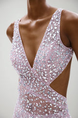 Abito da donna Allure Evening lungo con strass