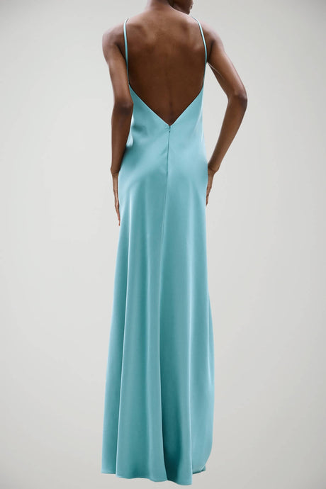Abito da donna Allure Evening lungo con scollo americano e strass