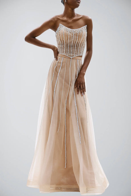 Completo Allure Evening da cerimonia per  donna in tulle e strass