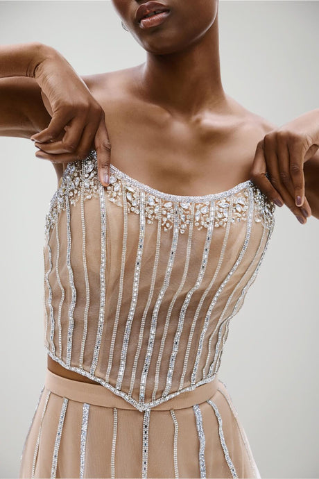 Completo Allure Evening da cerimonia per  donna in tulle e strass