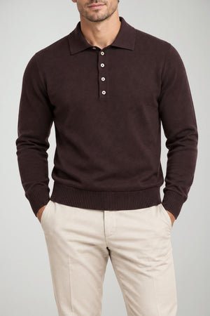Alpha Studio Polo Uomo Slim Fit in lana