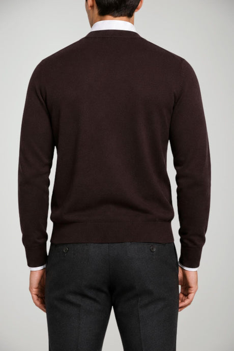 Alpha Studio Cardigan Uomo in lana Regular fit / Marrone