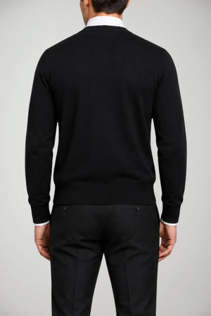 Alpha Studio Cardigan Uomo in lana Regular fit / Nero