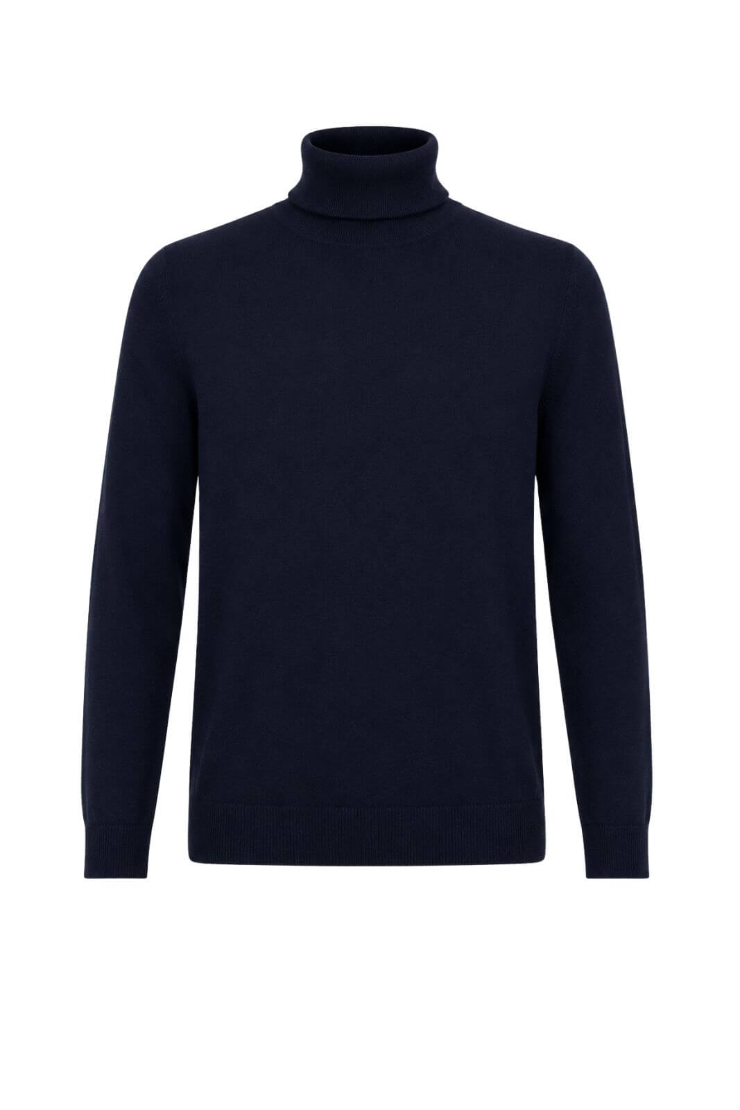 Alpha Studio Dolcevita Uomo in lana Slim fit / Blu notte