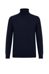 Alpha Studio Dolcevita Uomo in lana Slim fit / Blu notte
