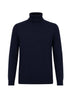 Alpha Studio Dolcevita Uomo in lana Slim fit / Blu notte