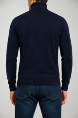 Alpha Studio Dolcevita Uomo in lana Slim fit / Blu notte