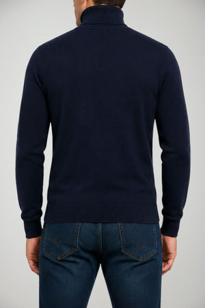 Alpha Studio Dolcevita Uomo in lana Slim fit / Blu notte
