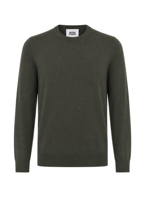 Alpha Studio Maglia Uomo in lana Slim fit / Militare