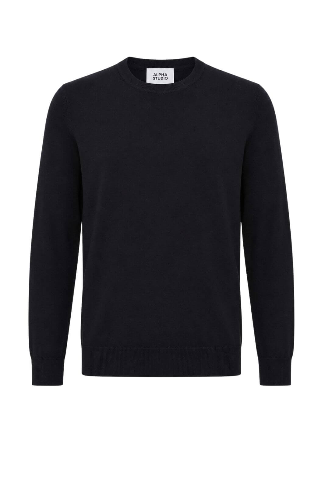 Alpha Studio Maglia Uomo in lana Slim fit / Nero
