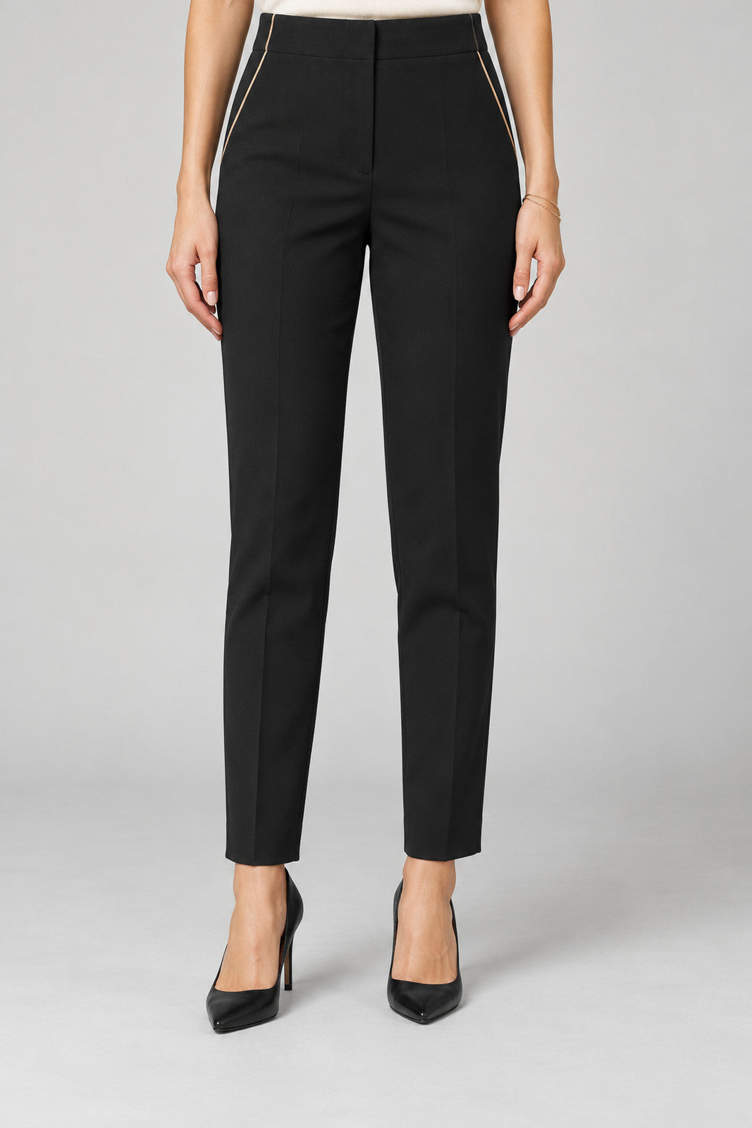 Alviero Martini - 1 Classe Pantaloni Donna Chiusura Centrale Piping Geoclassic