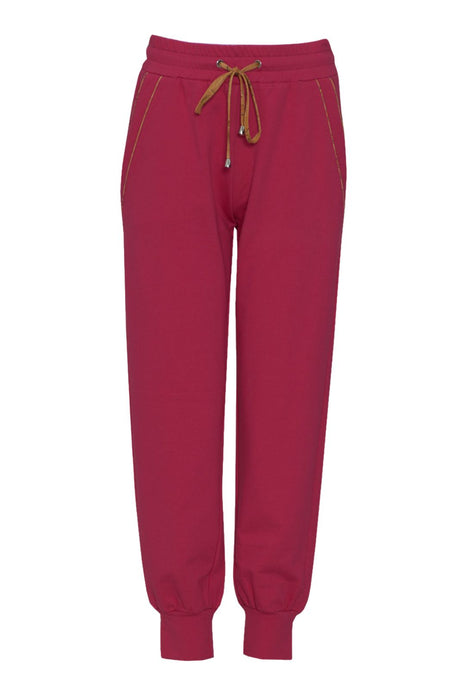 Pantaloni jogger in cotone felpato con dettagli Geo Classic