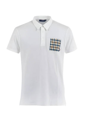 Aquascutum Polo Uomo con taschino check