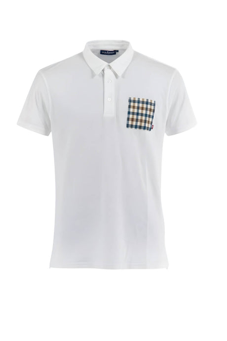 Aquascutum Polo Uomo con taschino check