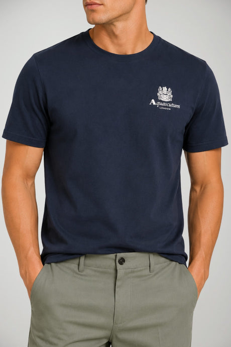 Aquascutum T-shirt Uomo Basic Small Logo