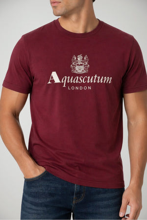 T-shirt da uomo a maniche corte Aquascutum con logo