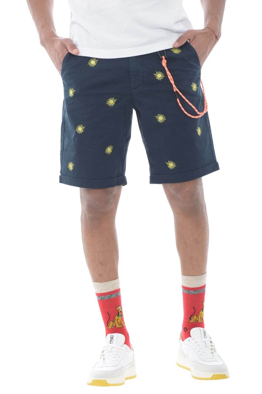 Sun68 Men's Bermuda CHINO EMBROIDERY