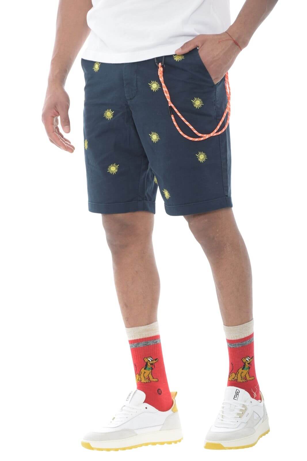 Sun68 Men's Bermuda CHINO EMBROIDERY