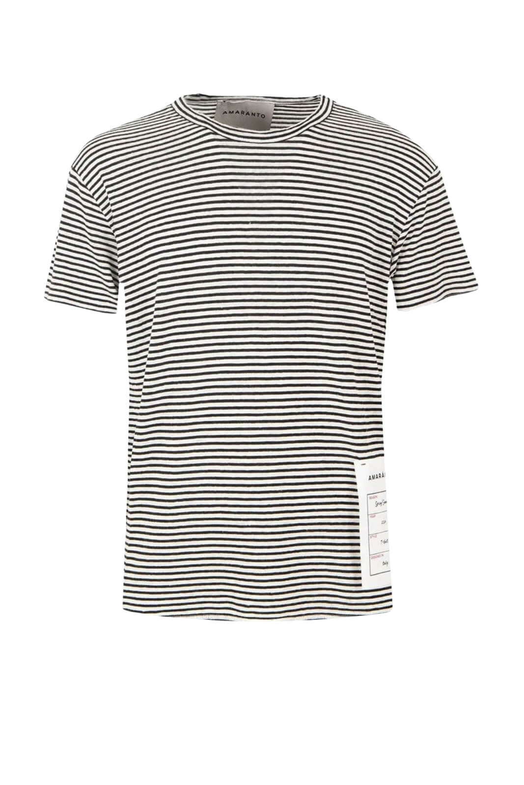 Amaranto T Shirt uomo fantasia rigata